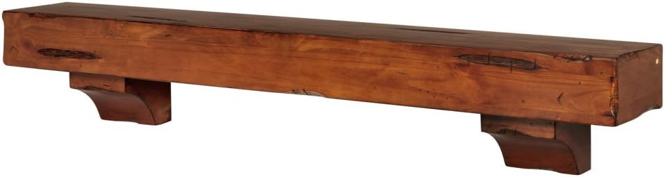 Pearl Mantels 412-60-50 Shenandoah Pine 60-Inch Fireplace Mantel Shelf, Rustic Medium