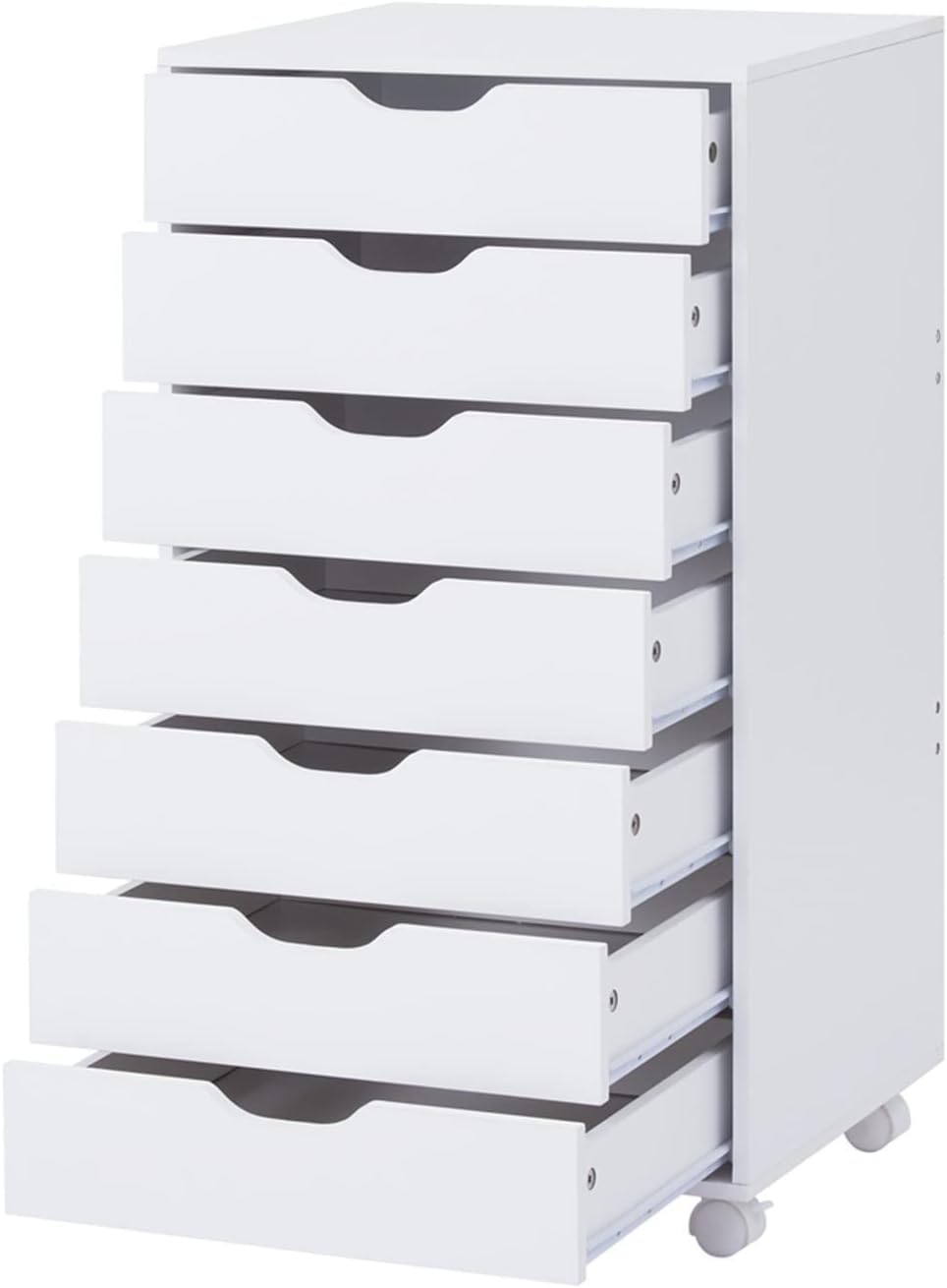 Naomi Home 9-Drawer Tall Dresser, Black, Smart Storage, Maximum Capacity with Smooth Runners & Recessed Handles, Compact Footprint for Bedroom or Office, Sturdy Engineered Wood Construction