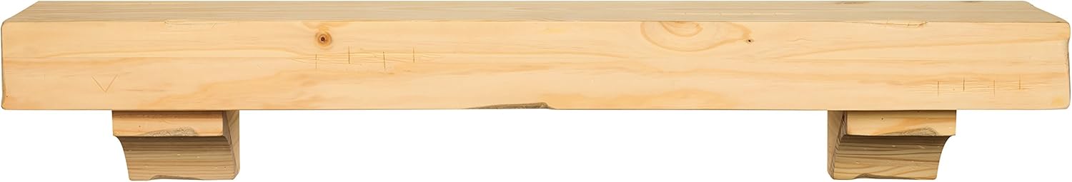 Pearl Mantels 412-60-50 Shenandoah Pine 60-Inch Fireplace Mantel Shelf, Rustic Medium