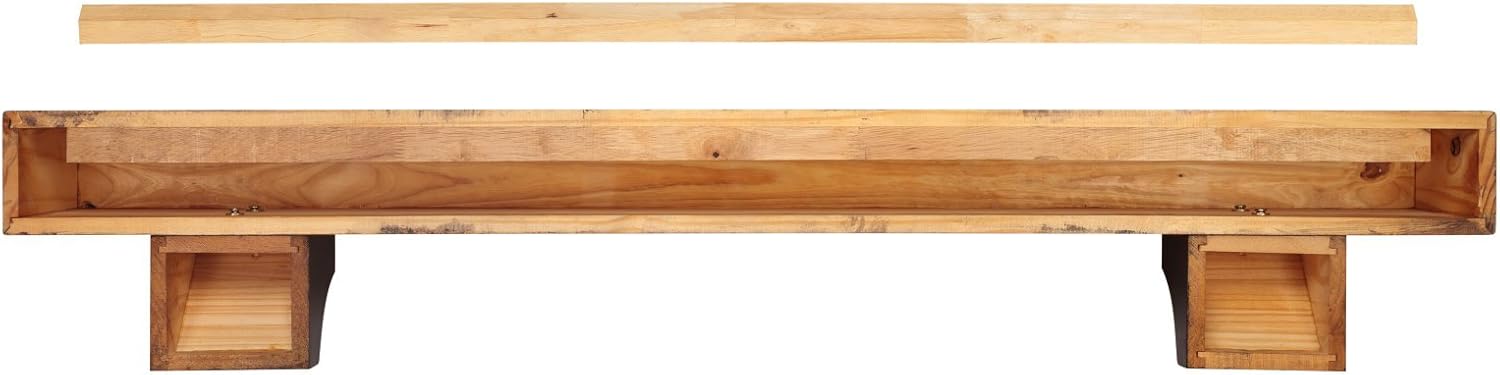 Pearl Mantels 412-60-50 Shenandoah Pine 60-Inch Fireplace Mantel Shelf, Rustic Medium