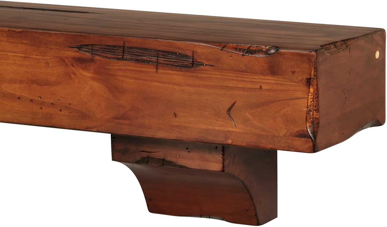 Pearl Mantels 412-60-50 Shenandoah Pine 60-Inch Fireplace Mantel Shelf, Rustic Medium