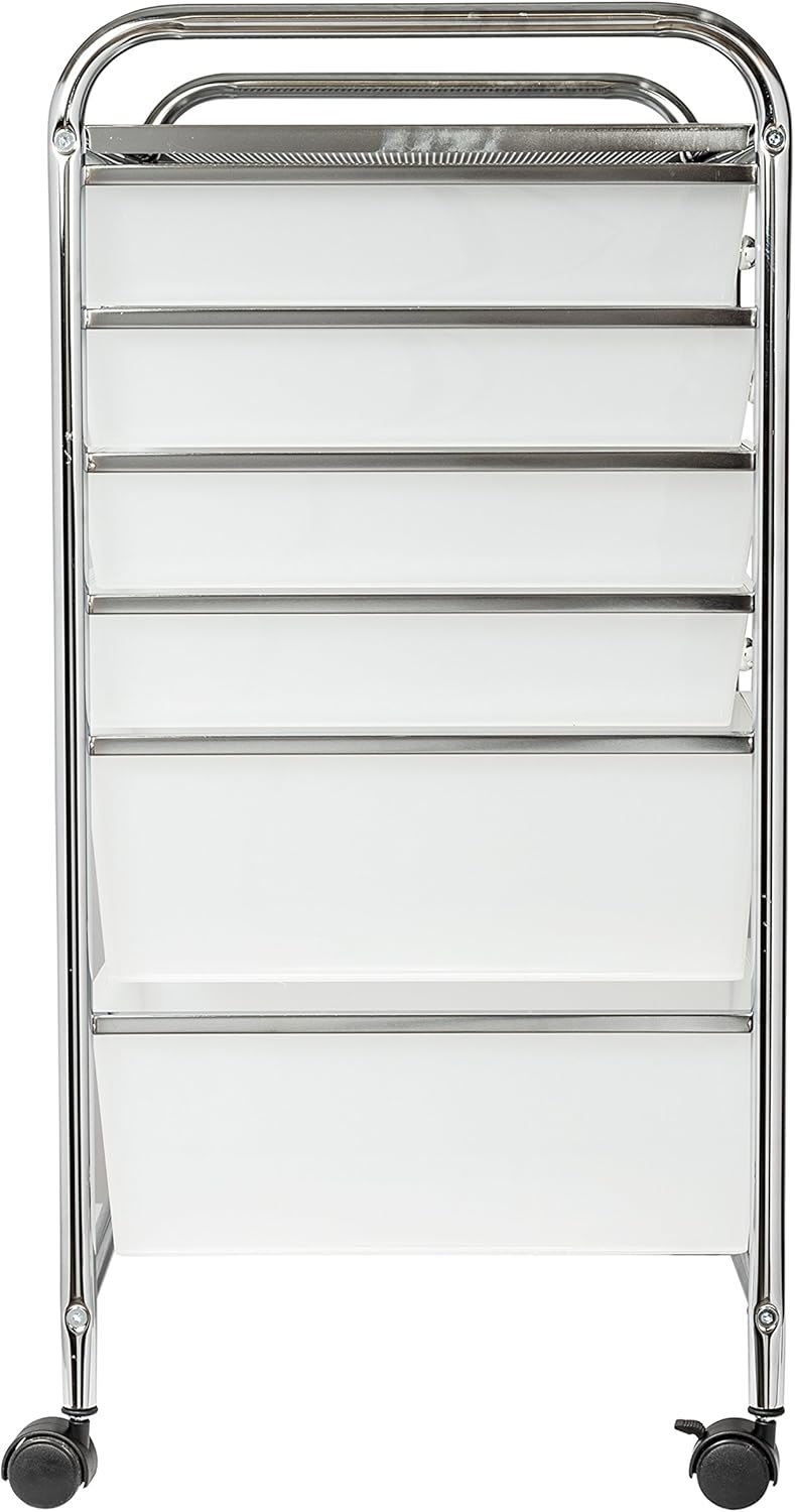 Honey-Can-Do Rolling Storage Cart and Organizer with 12 Plastic Drawers