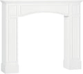 HOMCOM Modern Fireplace Mantel, Surround Mantels for Fireplace with Decorative Pattern Interior Width 29" White